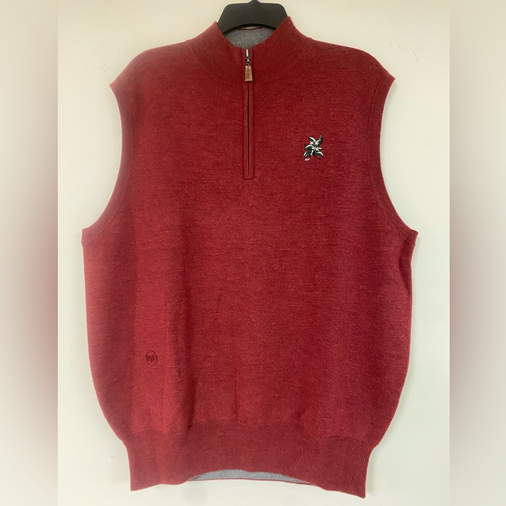 NWT Peter Millar Quarter Zip Sweater Vest